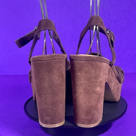 Splendid Women's Piper Suede Platform Plum Purple Sandals Shoe Size 8 - Picture 4 of 10